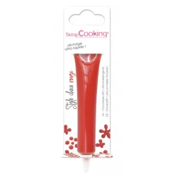 SCRAPCOOKING Nappages Et Glaçages|Décoration Comestible|Stylo Chocolat Rouge 25 g