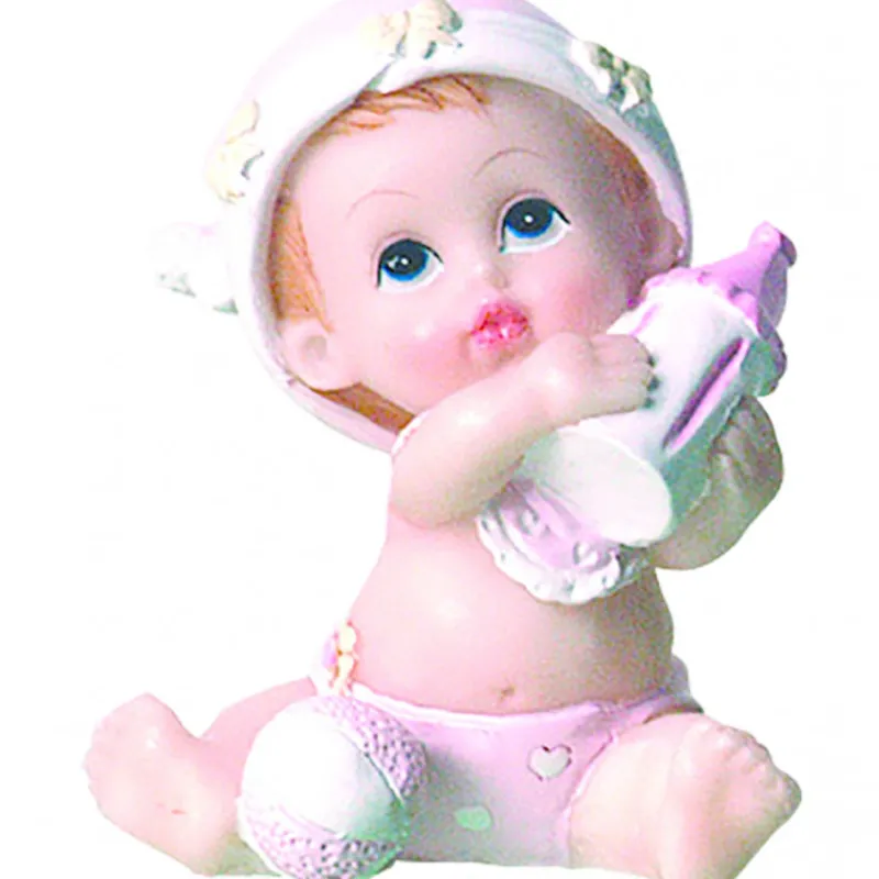 CUISINEADDICT Décoration Gâteau|Sujet bapteme Fille Assise Rose 6,5 cm