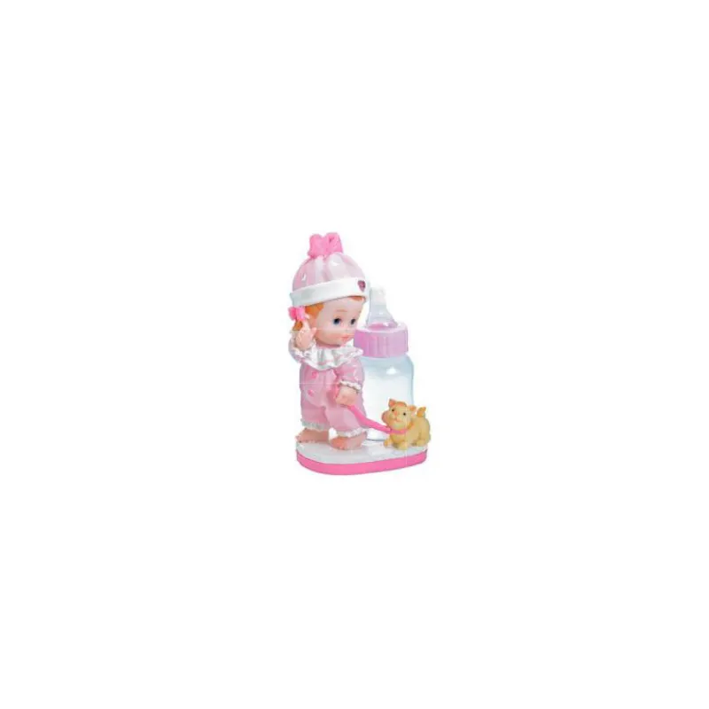 CUISINEADDICT Décoration Gâteau|Sujet bapteme Fille Biberon Rose 17 cm