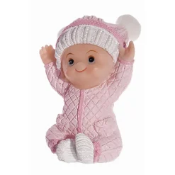 MALLARD FERRIERE Décoration Gâteau|Sujet bapteme Fille Pyjama Rose 7,5 cm