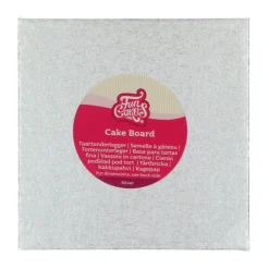 FUNCAKES Présentoirs Pour Gâteaux|Support Gâteau Carré 30 x 0,4 cm Argenté