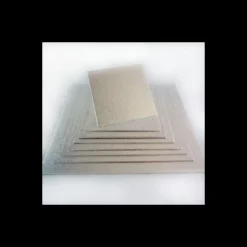 FUNCAKES Présentoirs Pour Gâteaux|Support Gâteau Carré 30 x 0,4 cm Argenté