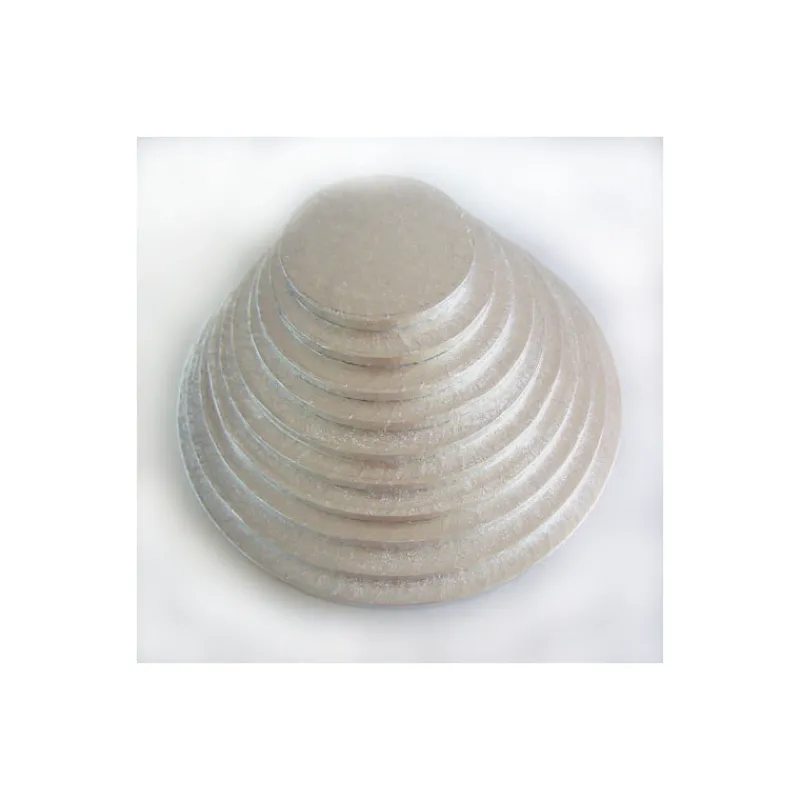 FUNCAKES Présentoirs Pour Gâteaux|Support Gâteau Rond Ø 25 x 1 cm Argenté