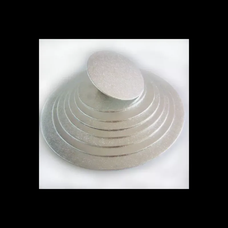 FUNCAKES Présentoirs Pour Gâteaux|Support Gâteau Rond Ø12,5 x 0,4 cm Argenté