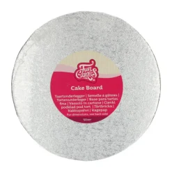 FUNCAKES Présentoirs Pour Gâteaux|Support Gâteau Rond Ø22.5 x 0,4 cm Argenté