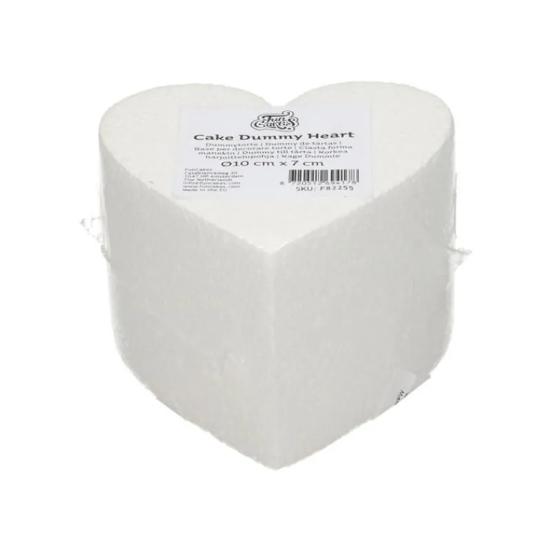 FUNCAKES Présentoirs Pour Gâteaux|Support Polystyrène Cœur Ø 10 cm H 7 cm