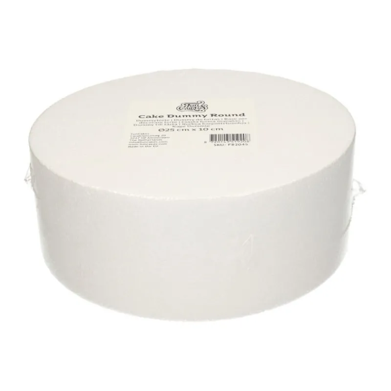 FUNCAKES Présentoirs Pour Gâteaux|Support polystyrène rond H10 cm Ø 25 cm