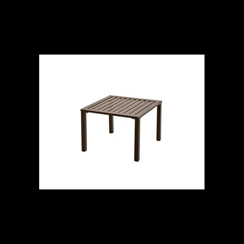 GROSFILLEX Mobilier Lounge|Salon De Jardin Professionnel|Table Basse Carrée 50 x 50 cm Bronze Sunset