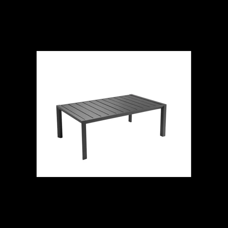 GROSFILLEX Mobilier Lounge|Salon De Jardin Professionnel|Table Basse Rectangulaire 100 x 60 cm Noir Volcanique Sunset