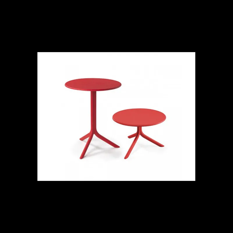 NARDI Mobilier Terrasse Restaurant|Table convertible en Polypropylène Spritz Rouge