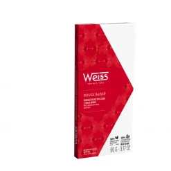 WEISS Chocolats À Offrir|Confiserie|Tablette de Chocolat Blanc Rouge Baiser 29% 90 g