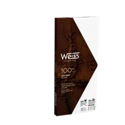 WEISS Chocolats À Offrir|Confiserie|Tablette de Chocolat Noir 100% Cacao 90 g