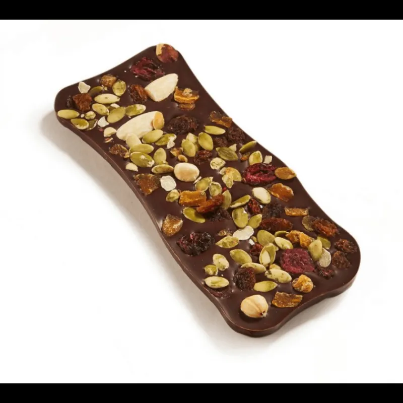 PRALIBEL Chocolats À Offrir|Confiserie|Tablette de Chocolat Noir aux Fruits Secs 125 g