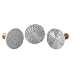 NORDIC WARE Emporte Pièce - Découpoir Pâtisserie|Tampons à Biscuits et Cookies Ronds Geo (x3)