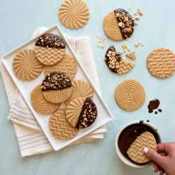 NORDIC WARE Emporte Pièce - Découpoir Pâtisserie|Tampons à Biscuits et Cookies Ronds Geo (x3)