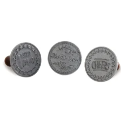 NORDIC WARE Emporte Pièce - Découpoir Pâtisserie|Tampons à Biscuits et Cookies Ronds Greetings (x3)