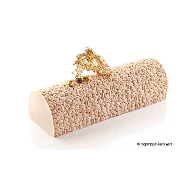 SILIKOMART Moule Silicone|Tapis Décor Bûche Grains de Café Silicone Professional