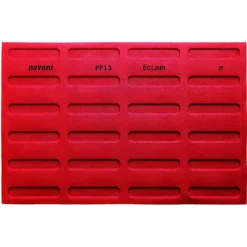 PAVONI Tapis Silicone Pâtisserie|Tapis Silicone Micro-perforé Éclair 12,5 x 2,5 cm x H 0,5 cm (x24)