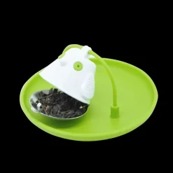 CUISINEADDICT Vaisselle|Tasse à Thé avec Infuseur et Couvercle Vert Botanique 400 ml QDO