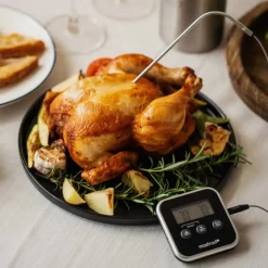 MASTRAD Thermomètre De Cuisine|Thermomètre Cuisson à Sonde Inox M Square