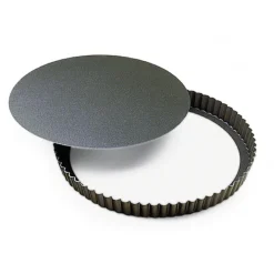 GOBEL Moule Anti-adhésif|Moules À Gâteaux|Tourtière Cannelée Fond Mobile 28 cm