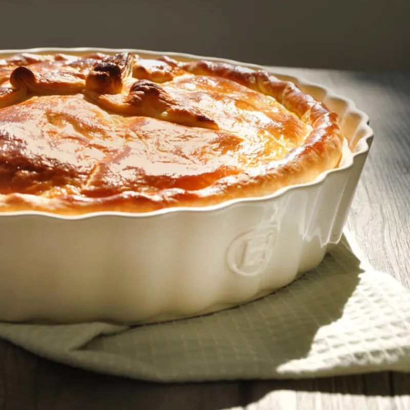 EMILE HENRY Plat De Cuisson|Moules À Gâteaux|Tourtière Haute en Céramique Ø 24 cm Argile