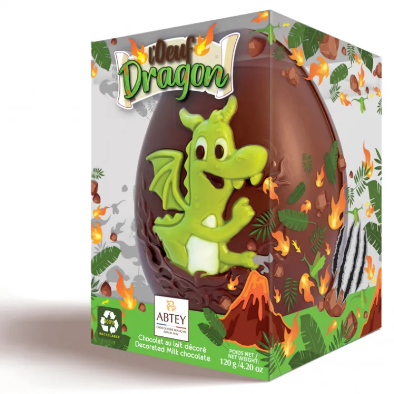 ABTEY Confiserie|Œuf Dragon Chocolat Au Lait 14cm 120g