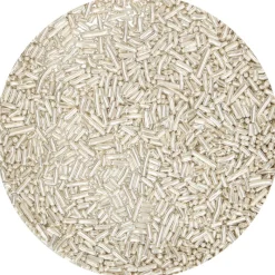 FUNCAKES Décoration Comestible|Vermicelles Argent Métallique 80g