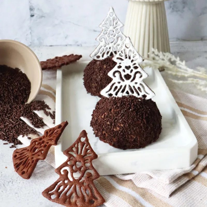 SCRAPCOOKING Décoration Comestible|Vermicelles Chocolat Noir en Sucre 70 g