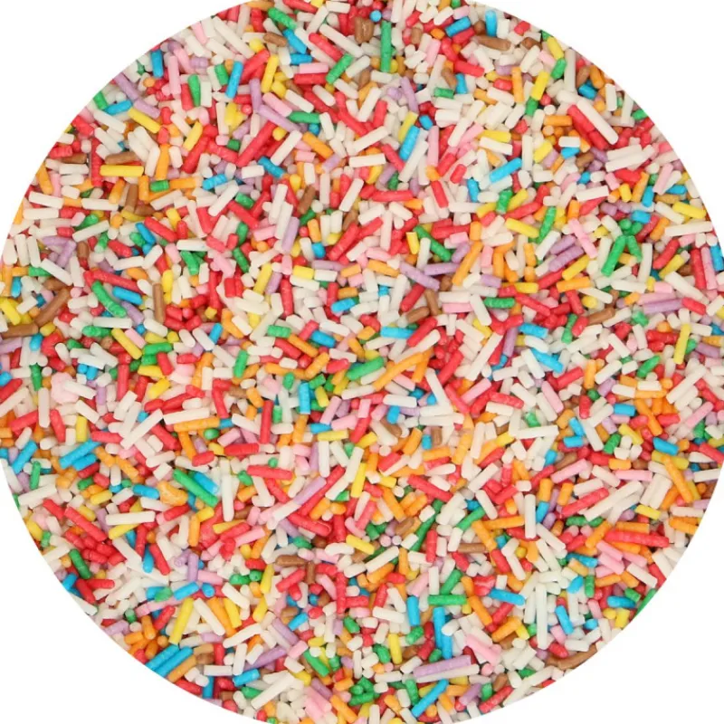 FUNCAKES Décoration Comestible|Vermicelles Multicolores 80g