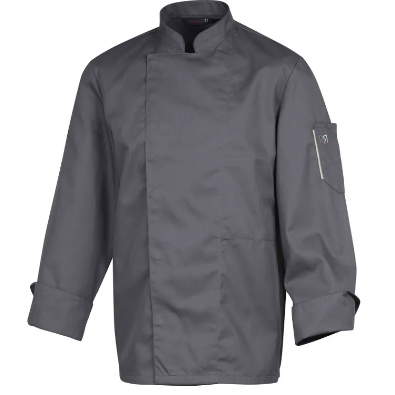 ROBUR Veste De Cuisine|Veste de Cuisine Mixte Anthracite NERO T.3 manches longues