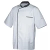 ROBUR Veste De Cuisine|Veste de Cuisine Mixte Blanche/Parement Gris ENERGY T.6