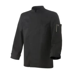 ROBUR Veste De Cuisine|Veste de Cuisine Mixte Noire Parement NERO T.5 manches longues