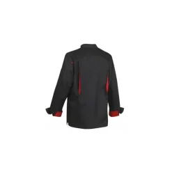 ROBUR Veste De Cuisine|Veste de Cuisine Mixte Noire/Rouge BOKO T.1
