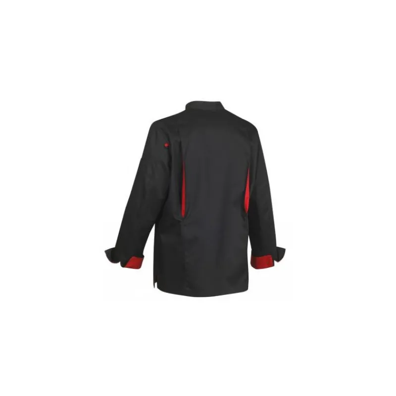 ROBUR Veste De Cuisine|Veste de Cuisine Mixte Noire/Rouge BOKO T.5