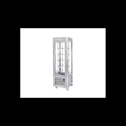 ROLLER GRILL Buffet Self Service|Vitrine Réfrigérée Verticale 360 L avec 5 Plateaux Tournants Inox