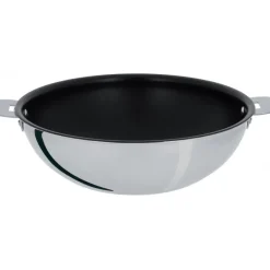 CRISTEL Woks|Wok Casteline Ø 28 cm Manche Amovible Anti-Adhésif Inox