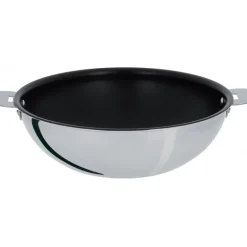 CRISTEL Woks|Wok Casteline Ø 24 cm Manche Amovible Anti-Adhésif Inox