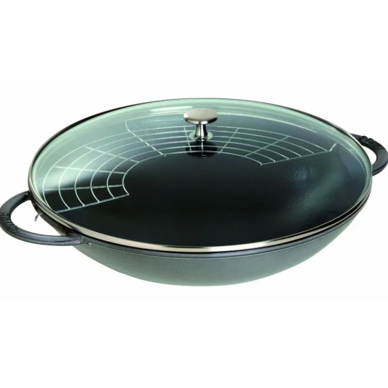 STAUB Woks|Wok en Fonte 37 cm Gris