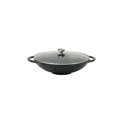 CHASSEUR Woks|Wok en Fonte 37 cm Noir Mat
