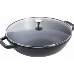 STAUB Woks|Wok en Fonte 30 cm Noir